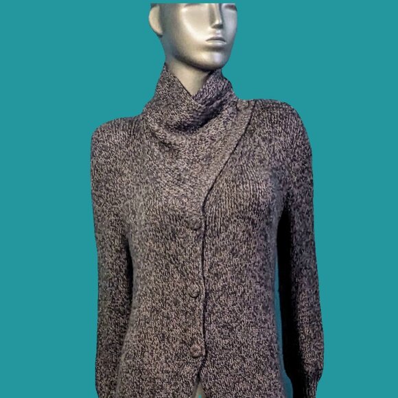 Calidad De Exportacion Baby Alpaca Long Cardigan Sweater Size M Preowned - Picture 5 of 10